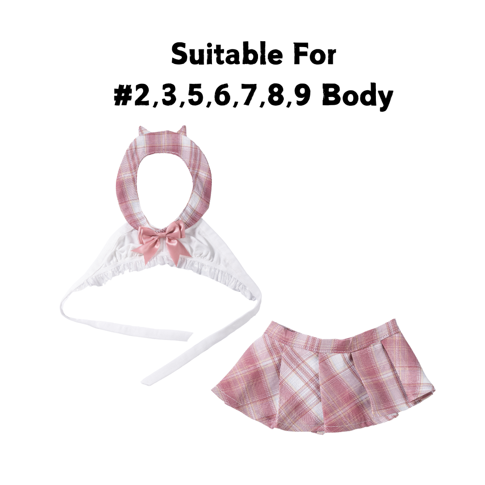 Image of Mini Sex Doll Clothes JK Uniform Pink MiniSkirt (For #2,3,5,6,7,8,9 Body)